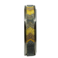 Cuff armband met luxe citrusgeel, mosgroen kralenwerk