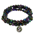 Armbandenset iriserend met bedel
