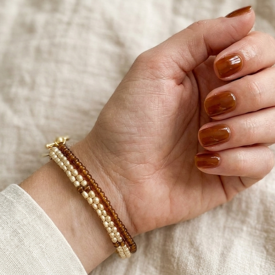 Armband goudkleurige kralen