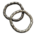 Armbanden geschubd Zilver/Antraciet