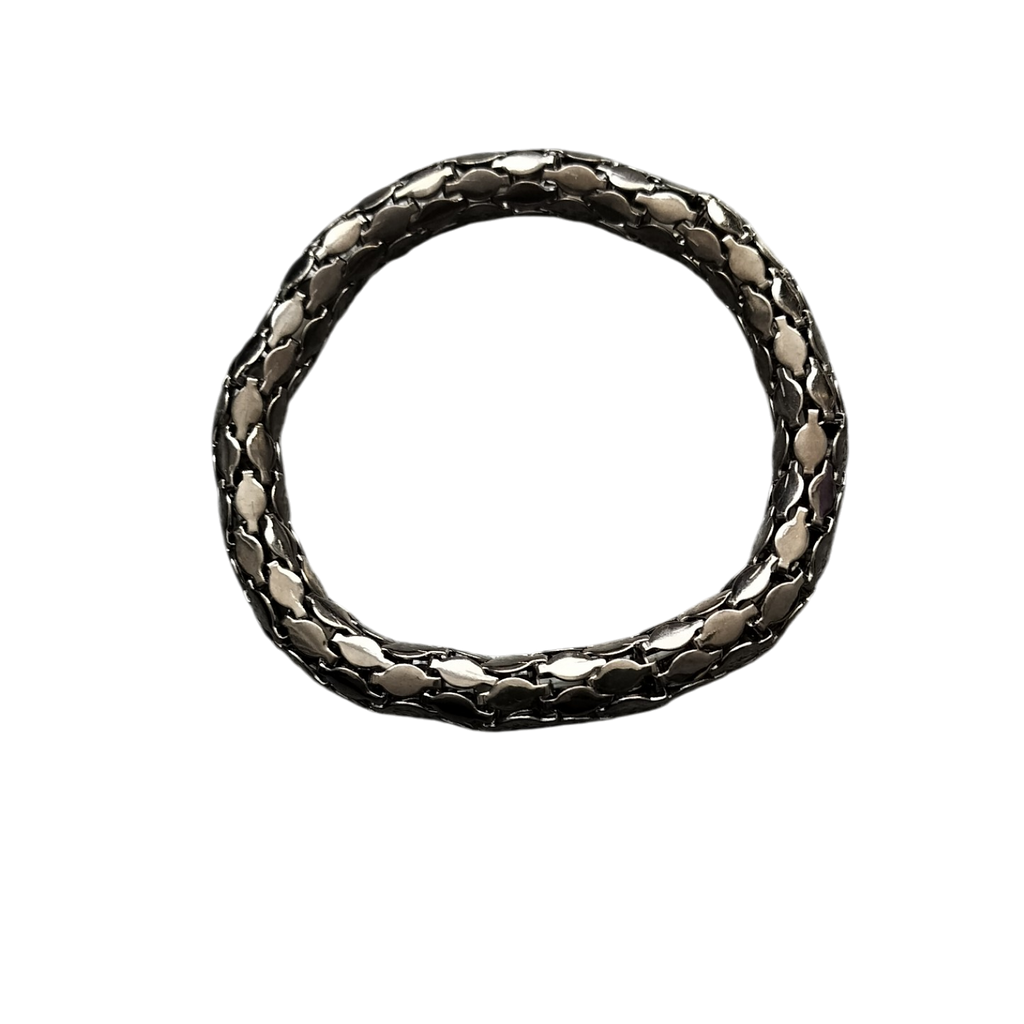 Armbanden geschubd Zilver/Antraciet