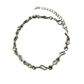 Armband (925k) met wit strass steentje
