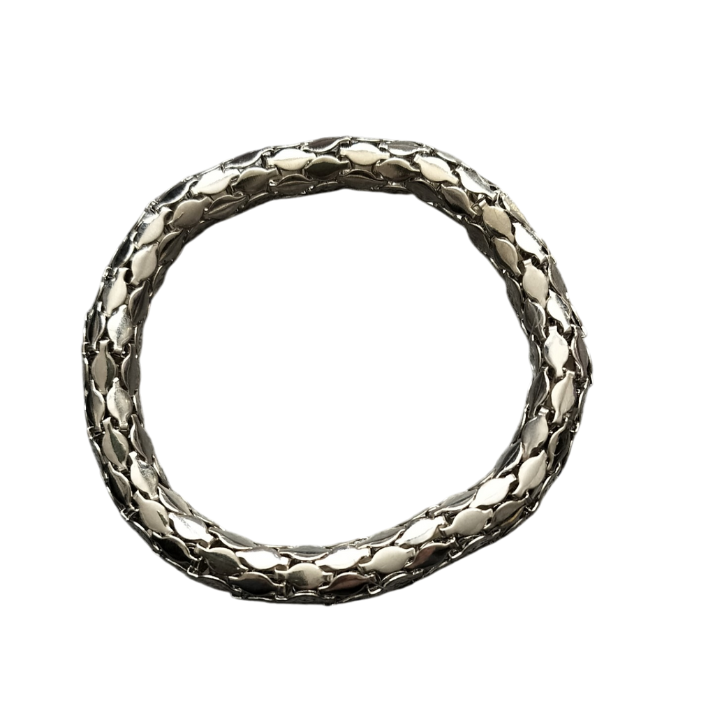 Armbanden geschubd Zilver/Antraciet
