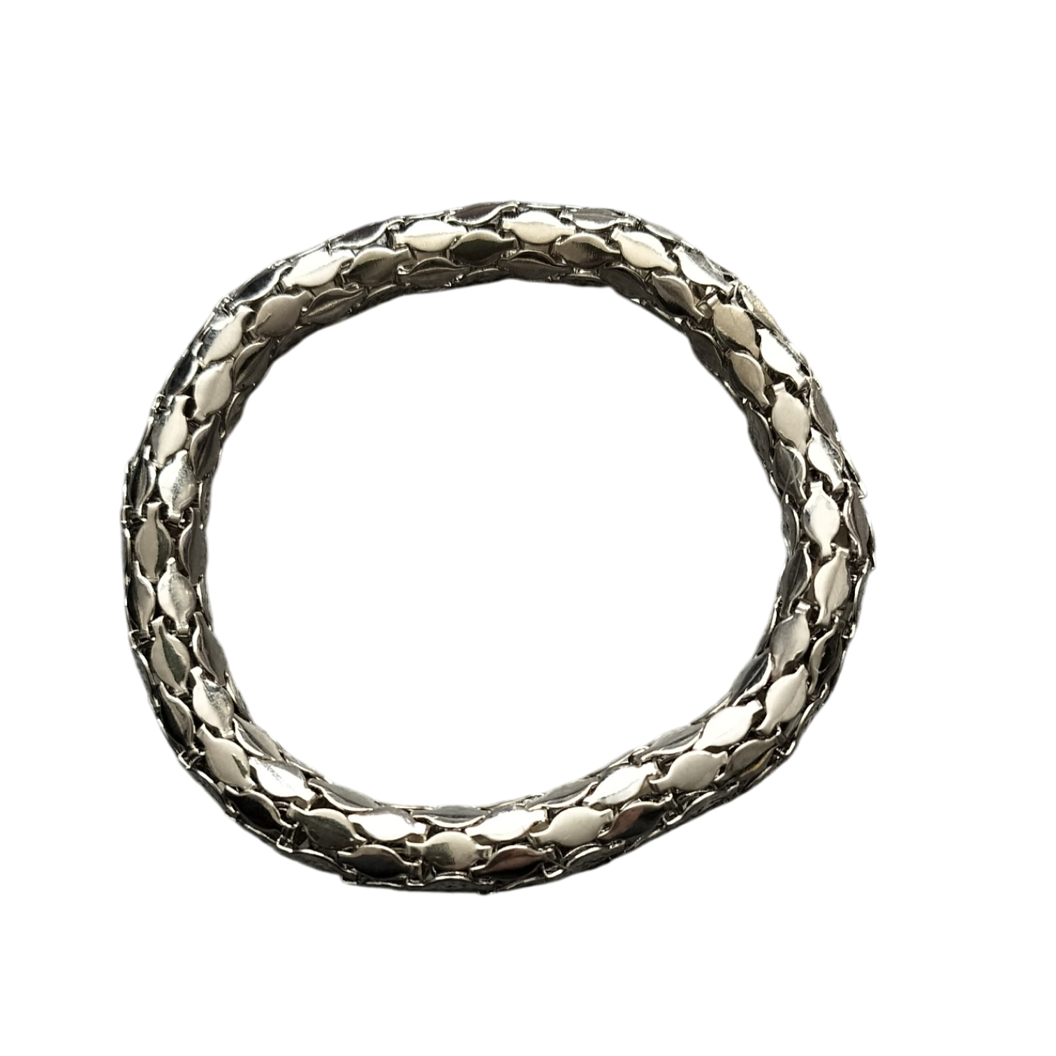 Armbanden geschubd Zilver/Antraciet