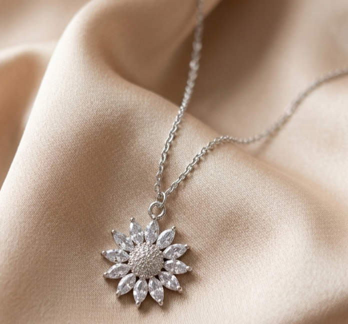 Ketting goudkleurig 'Zonnebloem'