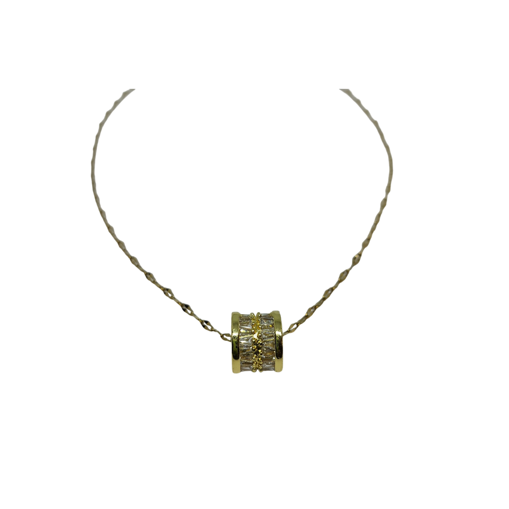 Ketting goudkleurig met hanger 'Barrel'