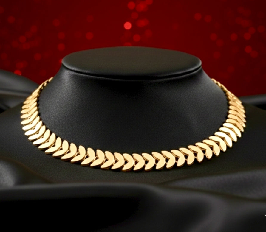 Ketting goudkleurig 'Leaf'