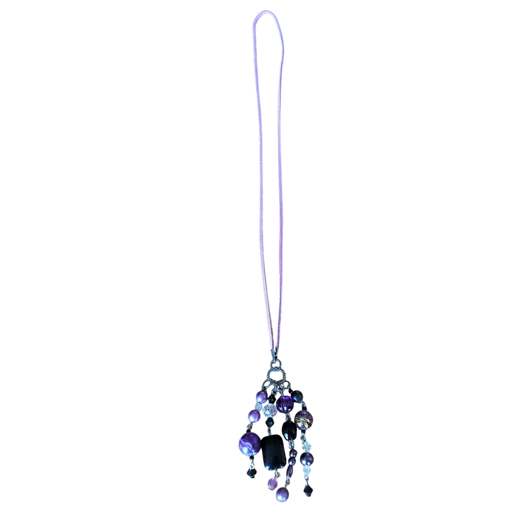 Koordketting paars met clusterhanger