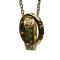 Ketting goudkleurig hanger '2-rings'