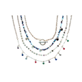 Ketting set gelaagd met kleurrijke accenten
