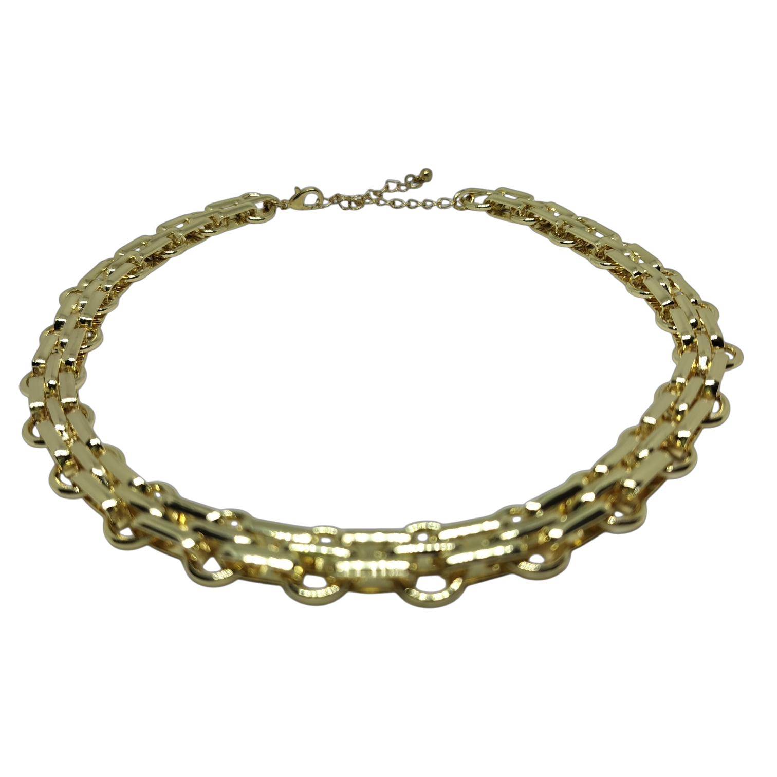 Sieradenset goudkleurige schakelketting incl. armband