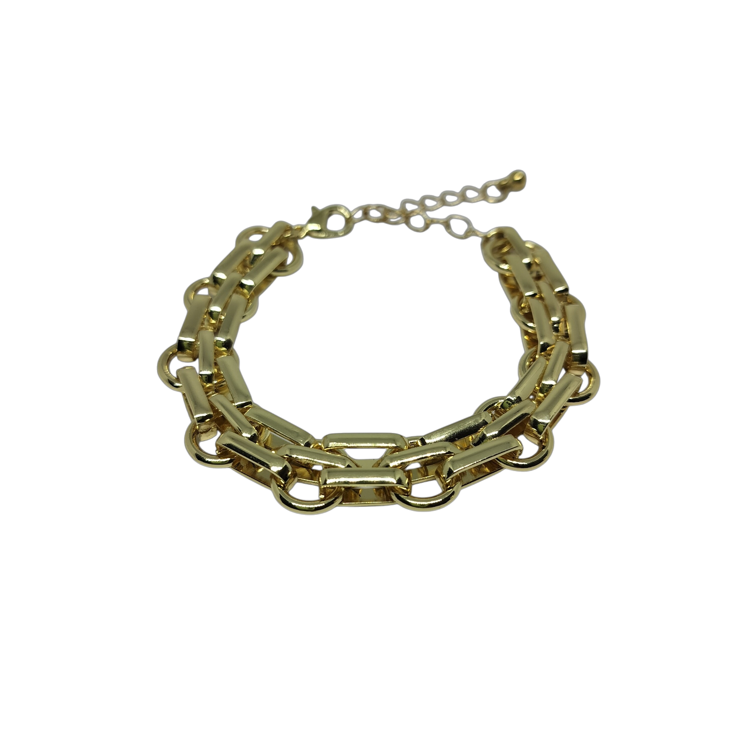 Sieradenset goudkleurige schakelketting incl. armband