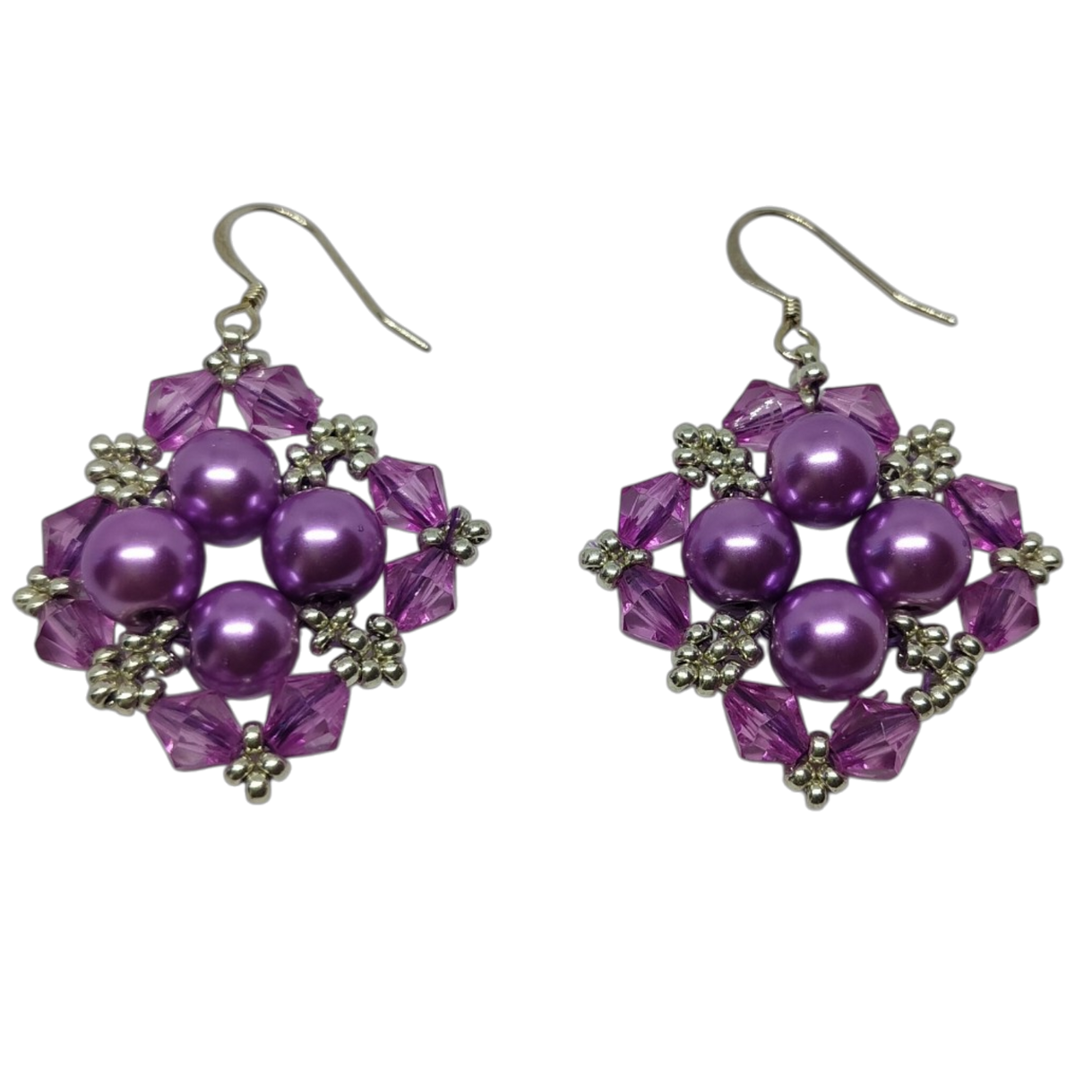Oorbel 'Classic Purple'